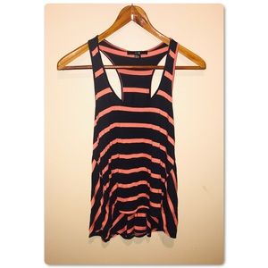 Forever 21 Racerback Tank Navy & Coral